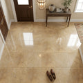 Noce Travertine Tile 12x12 Polished — Foyer floor