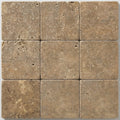 Noce Travertine Tile 12x12 Tumbled close-up
