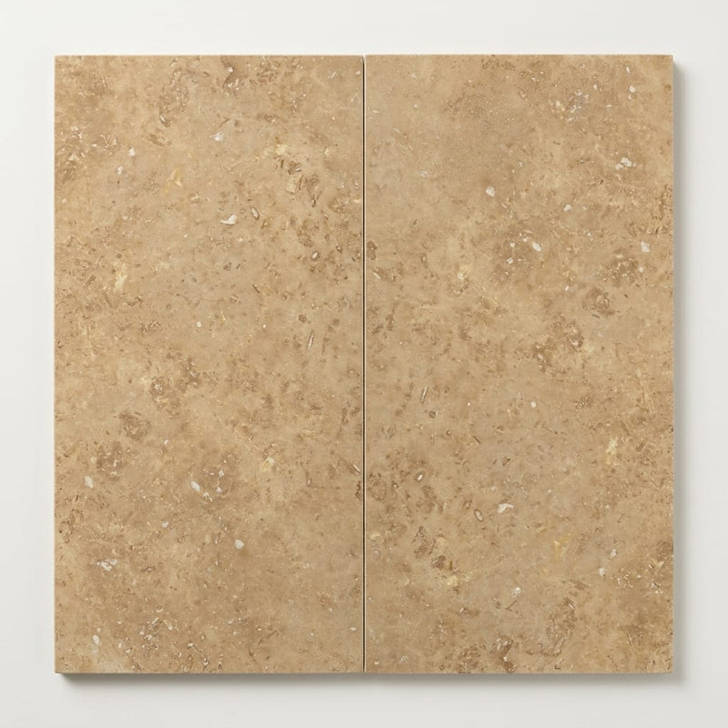 Noce Travertine Tile 12x24 Filled, Honed close-up