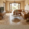 Noce Travertine Tile 16x16 Tumbled — Family Room floor