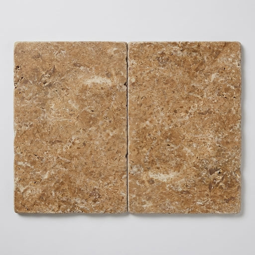 Noce Travertine Tile 16x24 Tumbled close-up