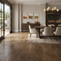 Noce Travertine Tile 18x18 Honed, Filled — Living Room floor