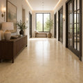 Noce Travertine Tile 18x18 Polished — Hallway floor