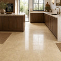 Noce Travertine Tile 18x18 Polished — Kitchen floor
