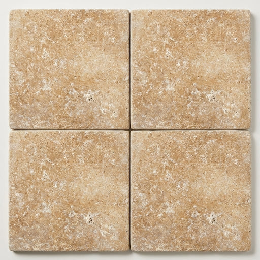 Noce Travertine Tile 18x18 Tumbled close-up