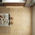 Noce Travertine Tile 24x24 Filled, Honed — Kitchen floor