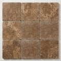 Noce Travertine Tumbled 12 x 12 x 1.25 Paver 12x12 close-up