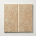 Noce Travertine Tumbled 12 x 24 x 1.25 Double Bullnose Coping 12x24 close-up
