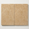 Noce Travertine Tumbled 16 x 24 x 2 Double Modern Coping 16x24 close-up