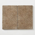 Noce Travertine Tumbled 16 x 24 x 2 Modern Coping 16x24 close-up