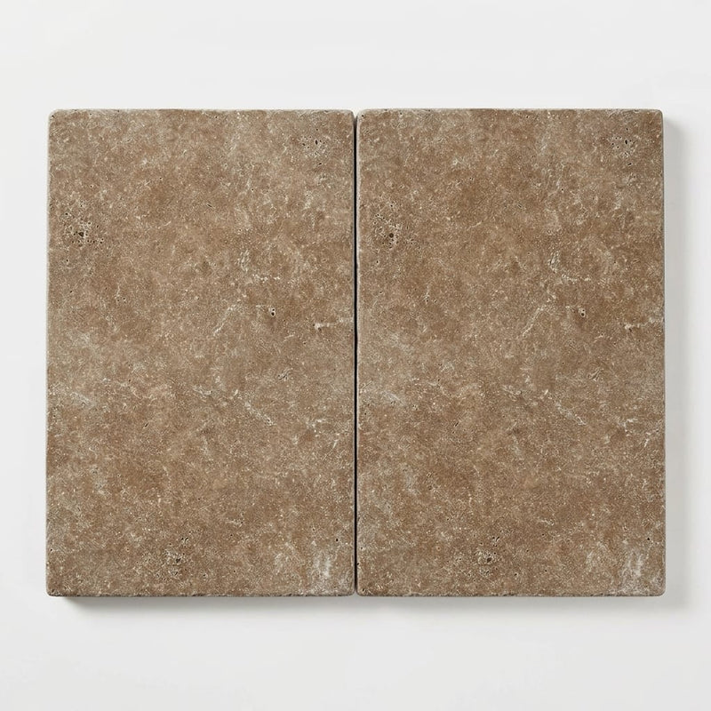 Noce Travertine Tumbled 16 x 24 x 2 Modern Coping 16x24 close-up