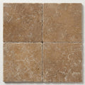 Noce Travertine Tumbled 18 x 18 x 1/2 Cross Cut Tile 18x18 close-up
