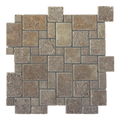 Noce Versailles Pattern Brushed Travertine Tile