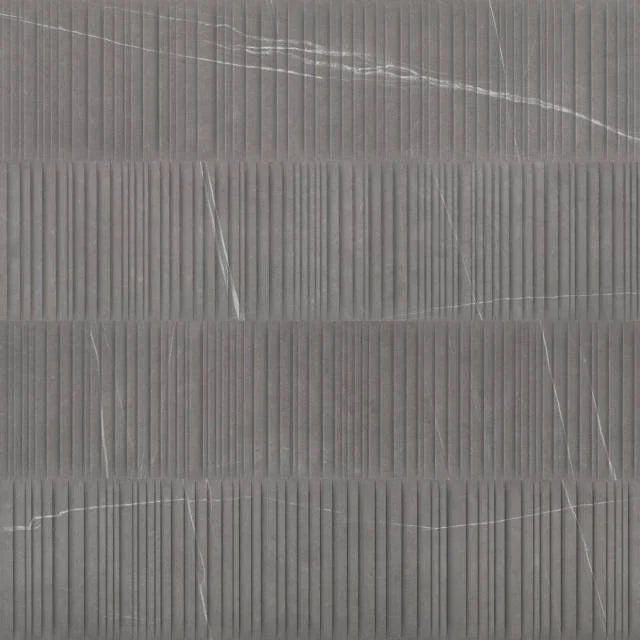 Nomade Argent 48x24 Parallelo Deco Matte Ceramic Tile