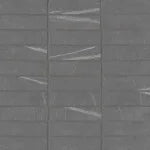 Nomade Noir 12x12 1x4 Straight Set Matte Porcelain Mosaic