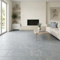 Nova Blue Limestone Tile 12x24 Honed — Living Room floor