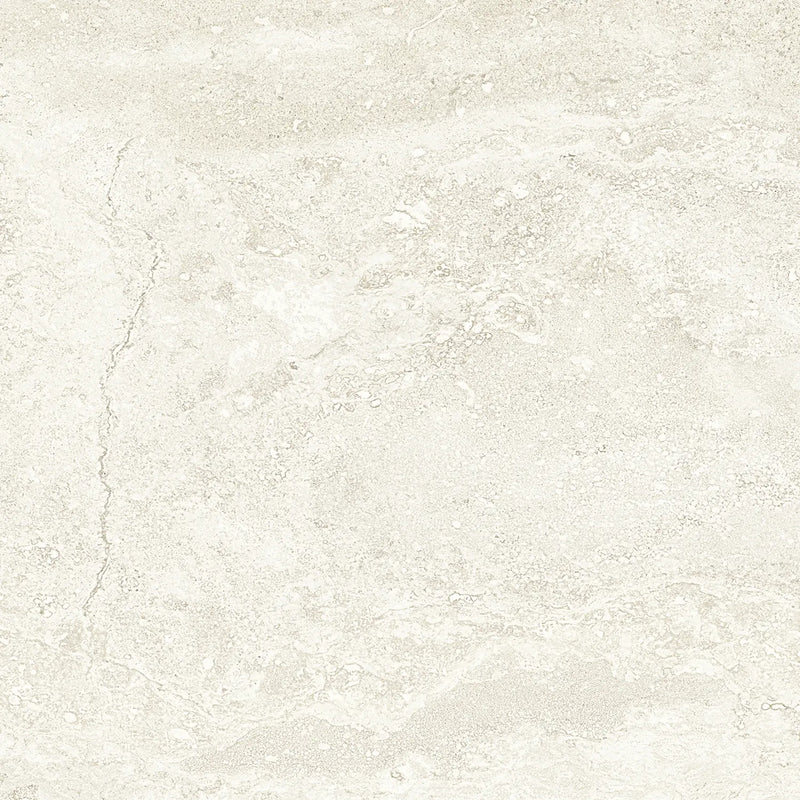 Novabell Thermae Milk matte porcelain tile with an ivory background and delicate beige stone-look patterns.