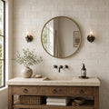 Nysa 03x06 Tumbled Travertine Tile 3x6 — Bathroom wall