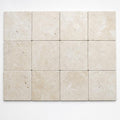 Nysa 06x06 Tumbled Travertine Tile 6x6 close-up