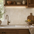 Nysa 06x06 Tumbled Travertine Tile 6x6 — Kitchen backsplash