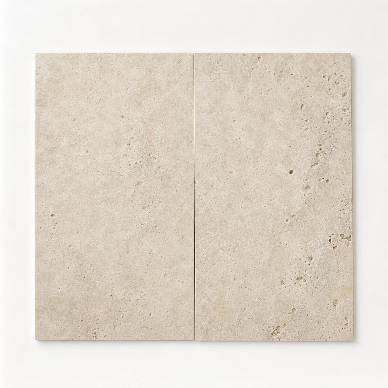 Nysa 12x24 Filled & Honed Travertine Tile close-up