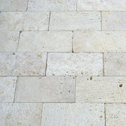 Nysa 12x12 Honed Travertine 3D Ledger Stone