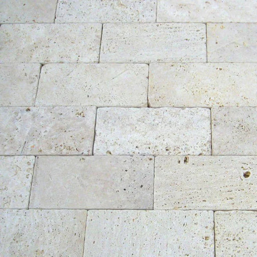 Nysa 12x12 Honed Travertine 3D Ledger Stone