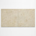 Nysa 24x24 Filled & Honed Travertine Tile close-up