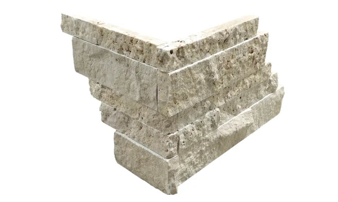 Nysa 10x5.75x6 Split-Face Travertine Ledger Stone