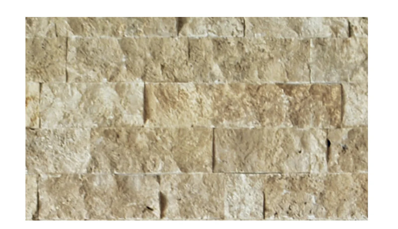 Nysa 10x5.75x6 Split-Face Travertine Ledger Stone