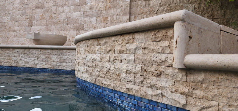 Nysa 06x2.5x06 Split-Face Travertine Corner Ledger Stone