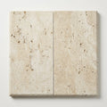 Nysa Travertine Coping 12x24 Tumbled Bullnose 1.25 inch close-up