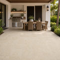Nysa Travertine Paver 12x12 Unfilled, Honed 2 inch — Backyard patio
