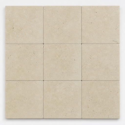 Nysa Travertine Paver 12x12 Unfilled, Honed 2 inch close-up