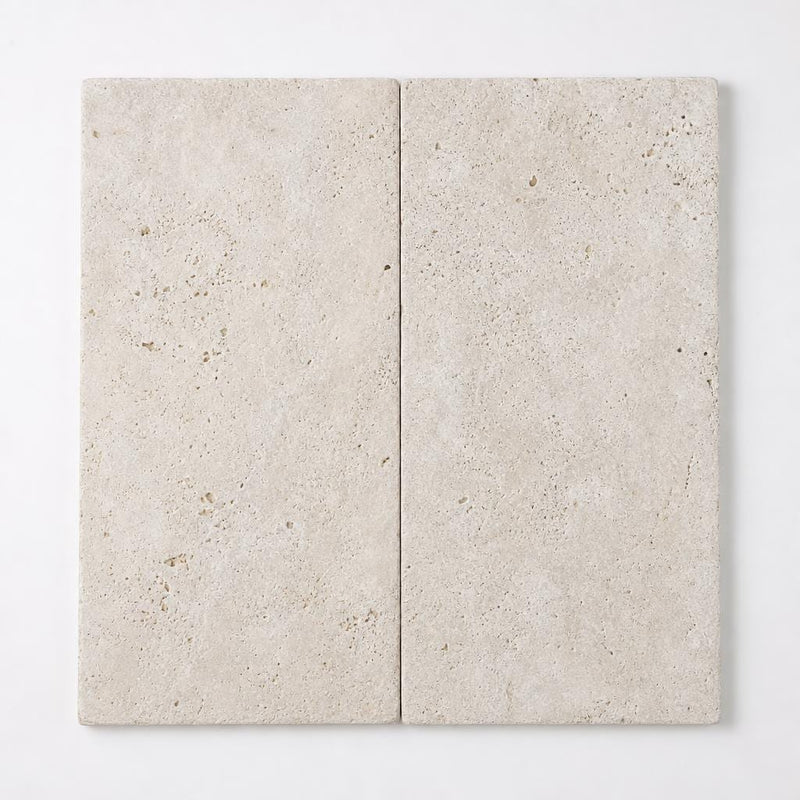 Nysa Travertine Paver 12x24 Tumbled 1.25 inch close-up