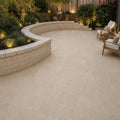 Nysa Travertine Paver 6x6 Tumbled 1.25 inch — Backyard patio