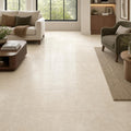Nysa Travertine Tile 18x18 Filled, Honed — Family Room floor