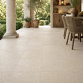 Nysa Travertine Tile 18x18 Tumbled — Covered Patio floor