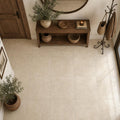 Nysa Travertine Tile 24x24 Tumbled — Foyer floor
