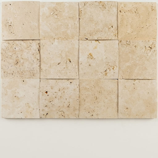 Nysa Travertine Tile 4x4 Honed close-up
