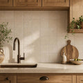 Nysa Travertine Tile 6x6 Tumbled — Kitchen backsplash