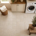 Nysa Travertine Tile 6x6 Tumbled — Laundry Room floor