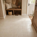 Nysa Travertine Tile 6x6 Tumbled — Mudroom floor