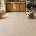 Nysa Travertine Tile 8x8 Tumbled — Laundry Room floor