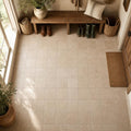 Nysa Travertine Tile 8x8 Tumbled — Mudroom floor