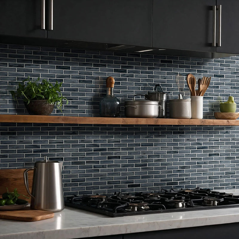 Oasis Blast 1x4 Misc. Glass Brick Mosaic Tile