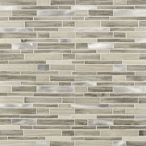 Ocotillo Blend Interlocking Pattern Misc. 0.16 Inch Glass Mosaic Tile