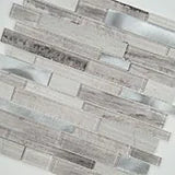 Ocotillo Blend Interlocking Pattern Misc. 0.16 Inch Glass Mosaic Tile