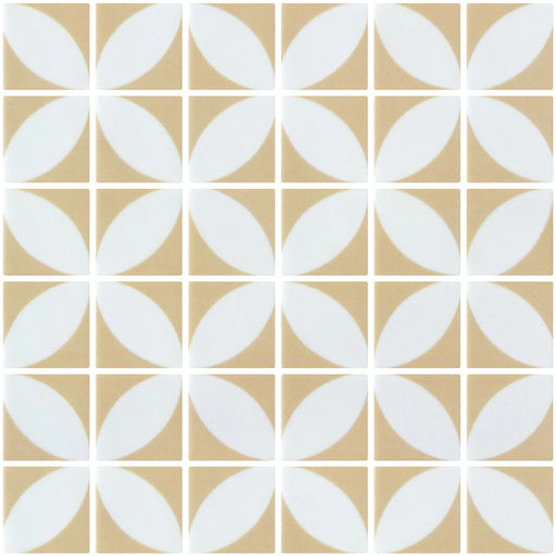 Onix Icon Penta Azalea Vanilla 2x2 Matte Glass Mosaic