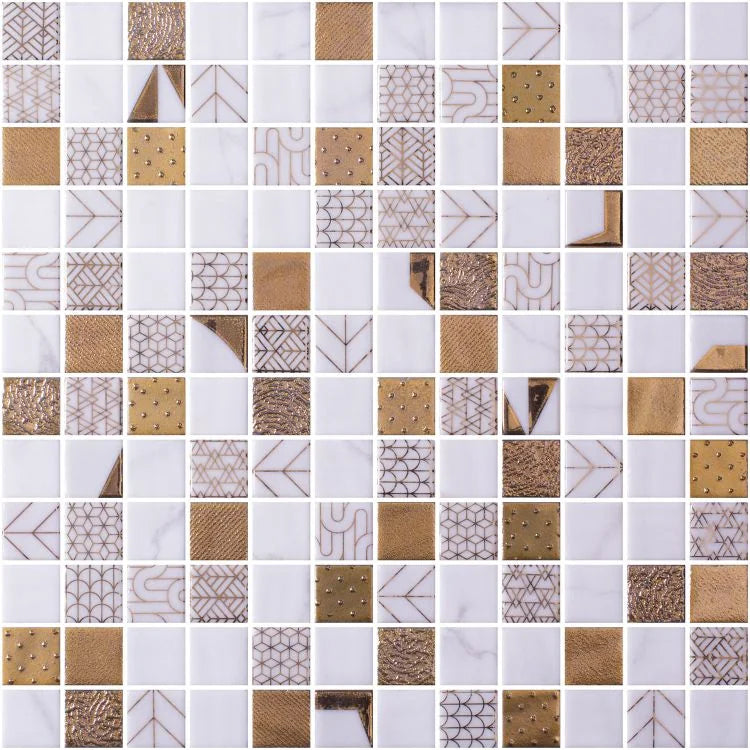 Onix from Spain Rif Lite Alexandria 12.25x12.25 Glass Mosaic